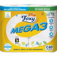 Papel de cocina mega3 FOXY, paquete 2=6 rollos