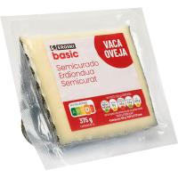 Queso semicurado EROSKI BASIC, cuña 375 g
