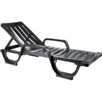 Tumbona malibu antracita de resina Tumbona malibu antracita de resina