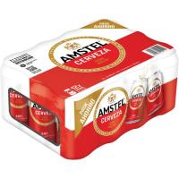 Cerveza AMSTEL, pack lata 12x33 cl