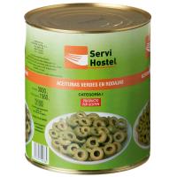 Aceituna verde en rodajas SERVIHOSTEL, lata 3 kg