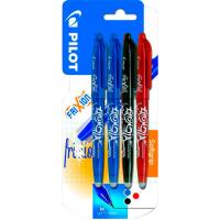 Boligrafo tinta gel borrable:2azul, 1negro, 1rojo, punta 0.7mm Frixion PILOT, 4uds
