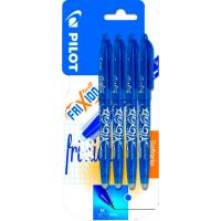 Boligrafo tinta gel borrable de color azul, punta 0.7mm Frixion Ball PILOT, 4uds