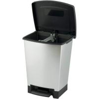 Cubo de basura con pedal DECOBIN 2 en 1, CURVER, 25 litros