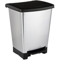 Cubo de basura con pedal DECOBIN 2 en 1, CURVER, 25 litros
