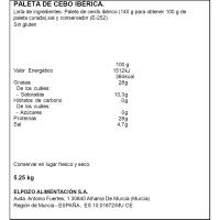 Paleta de cebo 50% raza ibérica LEGADO ELPOZO, pieza 5 kg