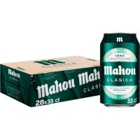Cerveza MAHOU Clásica, pack 28x33 cl