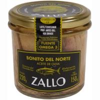 Bonito en aceite de oliva ZALLO, frasco 220 g 