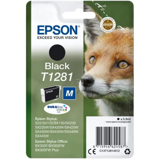Cartucho de tinta original negro T1281 EPSON, 1 ud