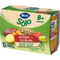 Lentejas con verduras HERO Receta Casera, pack 2x190 g 