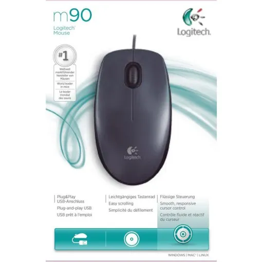 Ratón óptico con cable, M90 LOGITECH