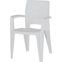 Sillón de resina blanco CARIBE, 1 ud