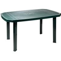 Mesa en resina verde Viana, 140x190 cm, 1 ud Mesa en resina verde Viana, 140x190 cm, 1 ud