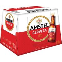 Cerveza AMSTEL, pack botellín 12x25 cl