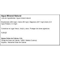Agua mineral SOLAN DE CABRAS, botella 1,5 litros