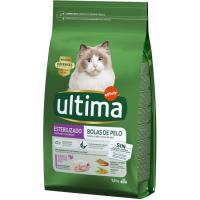 Pienso de pavo cont. bolas gato esterilizado ULTIMA, saco 1,5 kg