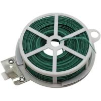 Alambre plastificado verde para jardín, rollo de 30 metros