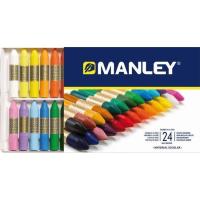 Ceras blandas colores surtidos MANLEY, caja 24uds