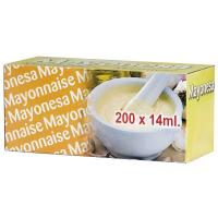 Mayonesa en monodosis SERVIHOSTEL, 200 uds, caja 2,6 kg Mayonesa en monodosis SERVIHOSTEL, 200 uds, caja 2,6 kg