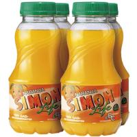 Refresco de naranja SIMON LIFE, pack 4x20 cl