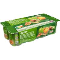 Bífidus con melocotón-manzana-kiwi-cereal EROSKI, pack 8x125 g
