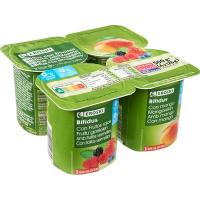 Bífidus 0% con mango y frutos rojos EROSKI, pack 4x125 g Bífidus 0% con mango y frutos rojos EROSKI, pack 4x125 g