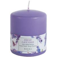 Vela decorativa taco lila, perfumada, lavanda, 80x70 mm ROURA, 1 ud