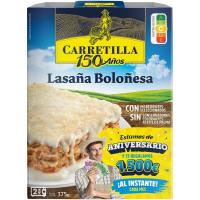 Lasaña a la boloñesa CARRETILLA, bandeja 375 g