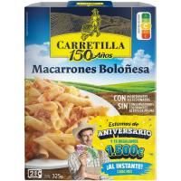 Macarrones a la boloñesa CARRETILLA, bandeja 325 g