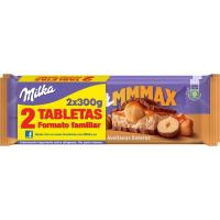 Chocolate de avellana-caramelo MILKA, pack 2x300 g