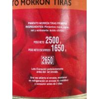 Pimiento morrón extra en tiras SERVIHOSTEL, lata 3 kg