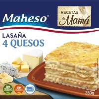 Lasaña 4 Quesos MAHESO, caja 280 g