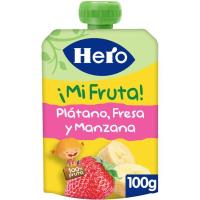 HERO banana eta marrubi poltsatxoa, doypack 100 g