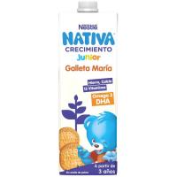 NESTLÉ ENERGY 2+ hazkuntzako esnea galletarekin, brika 1 l