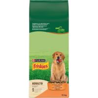 Alimento de ave y verdura para perro adulto FRISKIES, saco 15 kg
