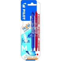 Bolígrafo retráctil borrable azul y rojo punta 0.7mm Frixion Clicker PILOT, 2uds