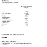 Garbanzo castellano VEGAS BAÑEZANAS, saco 500 g
