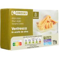 Ventresca de atún claro en aceite de oliva EROSKI, lata 111 g