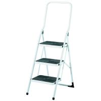 Escalera o taburete de acero con 3 peldaños, Normativa EN131, 1 ud