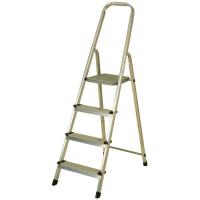 Escalera doméstica de aluminio con 4 peldaños, Normativa EN131, 1ud Escalera doméstica de aluminio con 4 peldaños, Normativa EN131, 1ud