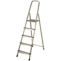 Escalera doméstica de aluminio con 5 peldaños, Normativa EN131, 1ud Escalera doméstica de aluminio con 5 peldaños, Normativa EN131, 1ud