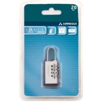 Candado combinación 4 dígitos, 20 mm, 2 colores ¿Cuál te llegará? ARREGUI, 1 ud