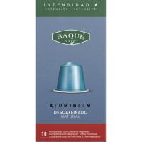 Café descafeinado sistema Nespreso BAQUE, caja 10 uds