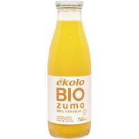 Zumo ecológico de naranja ÉKOLO, botella 75 cl