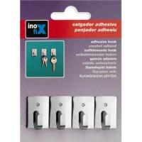 Colgador adhesivo de acero inoxidable INOFIX, 4uds
