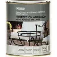 Esmalte sintético antioxidande negro brillo EROSKI, 750ml