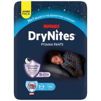 HUGGIES DRYNITES mutilentzako pixoihalak, 3-4 urte, 12-21 kg, paketea 16 ale