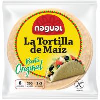 Tortilla de maíz blanca sin gluten NAGUAL, paquete 200 g