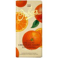 Chocolate negro con naranja ORBEA, tableta 125 g