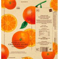 Chocolate negro con naranja ORBEA, tableta 125 g